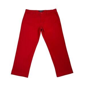 Ralph Lauren Sport Pants Red Festive Holiday Ankle Chinos Size Women's 14